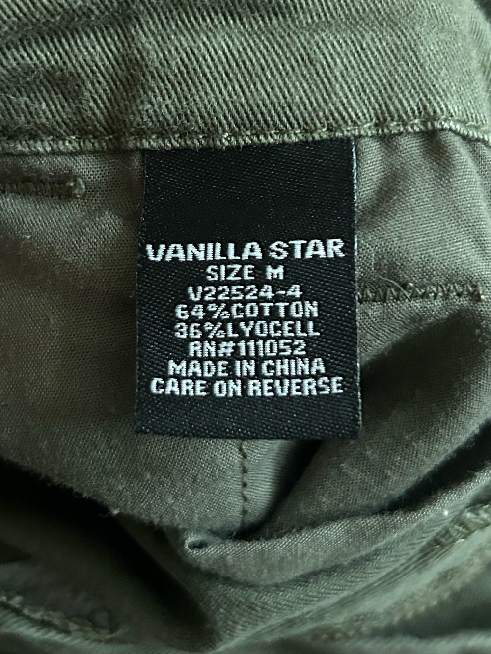 Vanilla Star Olive Green Cargo Jogger Pants Size M Utility Y2K - Picture 5 of 7